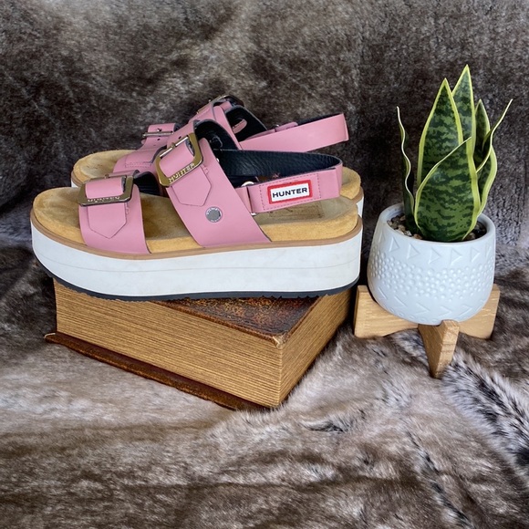 Hunter Original Double Buckle Platform Sandal size 7 - Picture 3 of 8